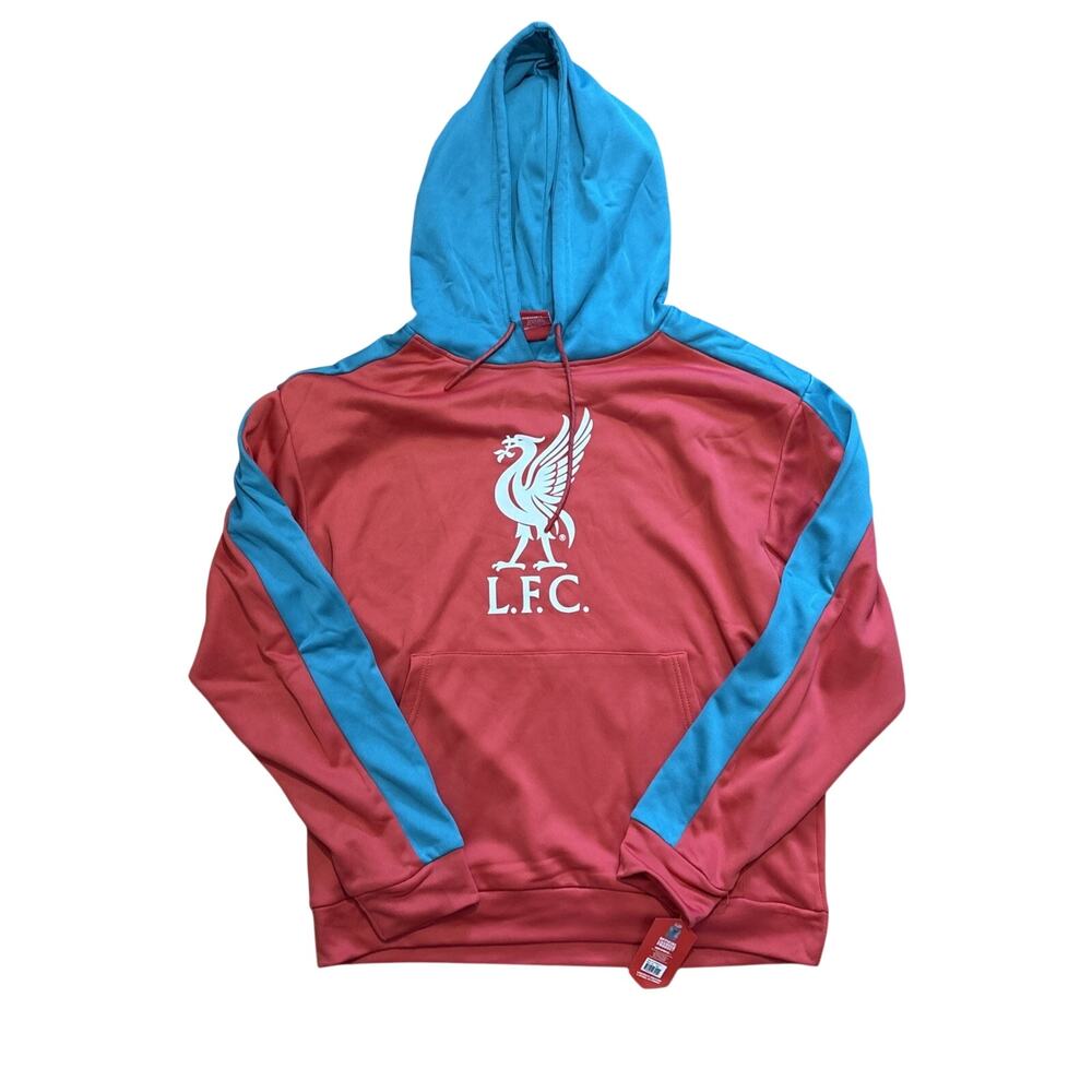 Liverpool FC Hoodie Medium Red&Teal Pullover Hoodie Official Merchandise NWT